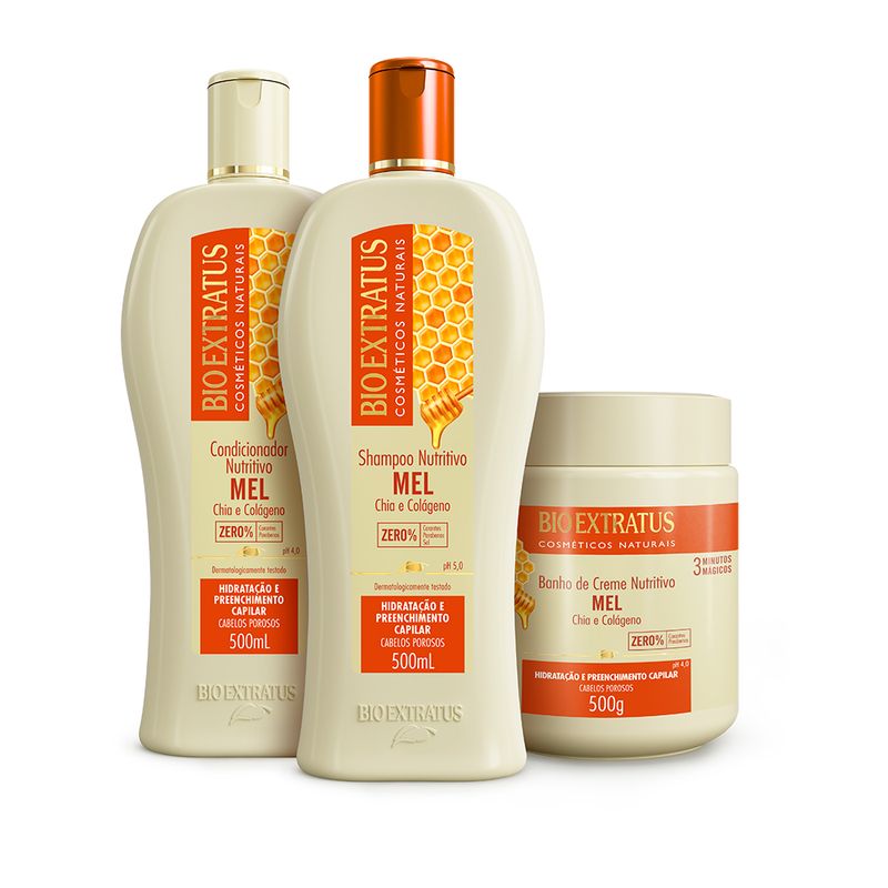 Kit-Mel-500mL-g-Shampoo-Condicionador-e-Banho-de-Creme