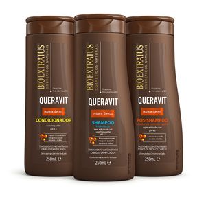 Kit Queravit (250mL) Shampoo, Pós-Shampoo e Condicionador