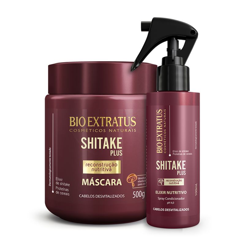 char__make - Kit Bio Extratus Shitake Desenvolvida para recuperar os  cabelos desvitalizados. Combina o poder nutritivo do Elixir de Shitake à  ação reconstrutora. #shitake #bioextratus #cabelosreconstruidos