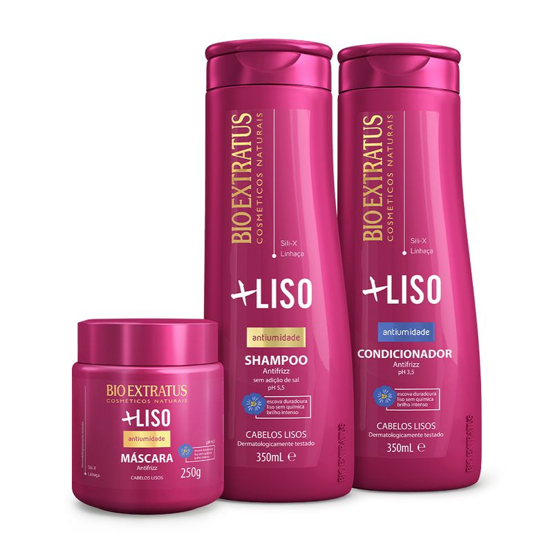 _0000_Kit +Liso Shampoo, Condicionador e Mascara -250g-